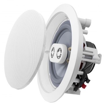 6.5" Weather-Resistant Outdoor/ Indoor Dual Tweeter Stereo In-Ceiling Speaker, Single - ICE600TTWRS